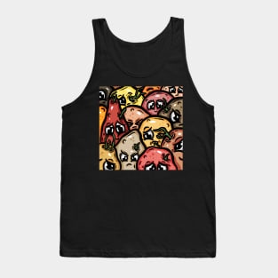 Potato Men Spuds Cartoon Gardening Crowd Illustration Tank Top